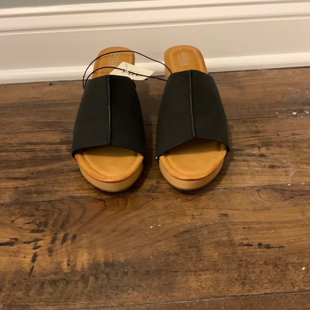 NWT a.n.a black mule heels size 9-1/2